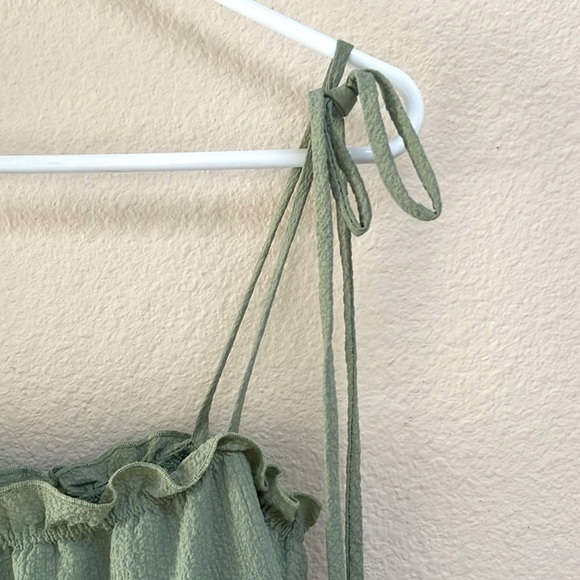Talulah Green Smock Ruffle Tier Polyester Spandex Dress, Size Large Sundress - Picture 2 of 12